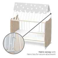 Бебешко легло Lorelli Stars 60x120 см, Бяло+String-GKIHr.jpeg