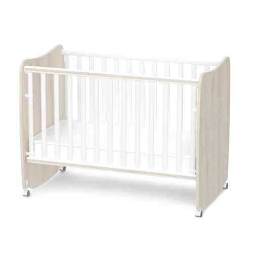 Бебешко легло Lorelli Stars 60x120 см, Бяло+Светъл дъб