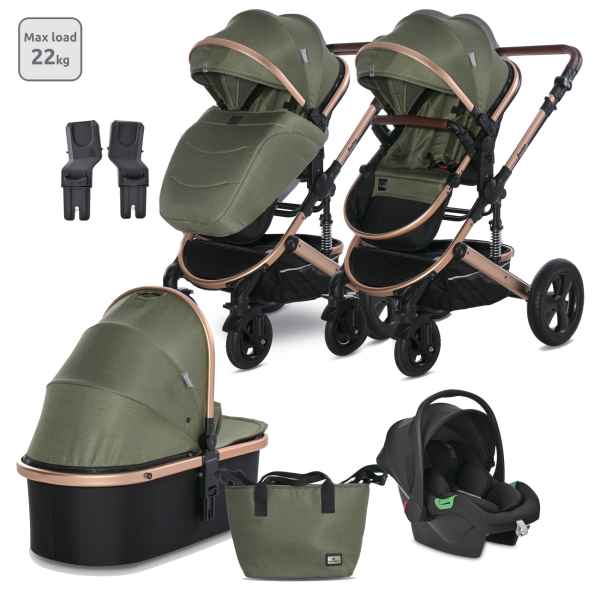 Комбинирана бебешка количка 3в1 Lorelli Boston, Loden Green + адаптори-uxspt.jpeg