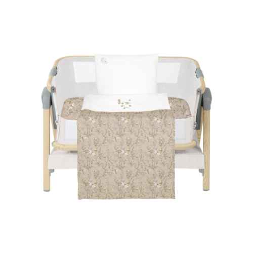 Бебешки спален комплект за мини-кошара Kikka Boo, 3 части Secret Garden Beige