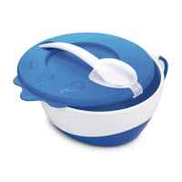 Купа за хранене с капаче и лъжица Canpol Little Cow 9м+ 350 мл, синьо-0qVLd.jpg