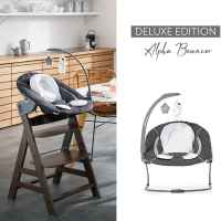 Шезлонг за столче за хранене 2в1 Hauck Alpha+ Bouncer, Deluxe melange grey-0zFyA.jpeg