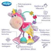 Мека плюшена дрънкалка Playgro, Кончето Хоп Троп, розова-1DLSM.jpeg