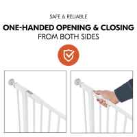 Предпазна преграда за бебе Hauck Open N Stop 2 + удължител 21 см, White-1KH7Y.jpeg