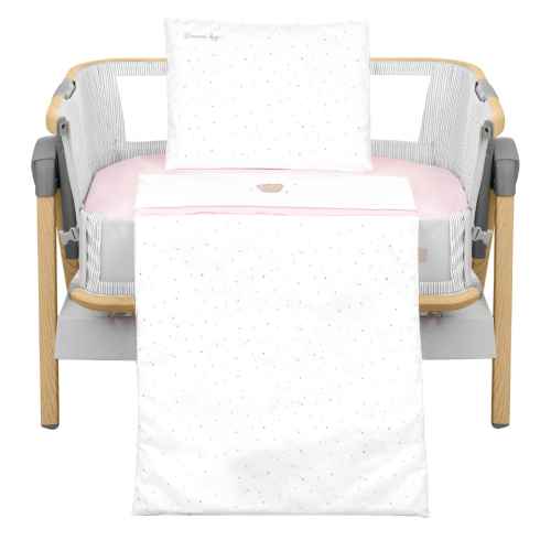 Бебешки спален комплект за мини-кошара Kikka Boo 5 части, Dream Big Pink