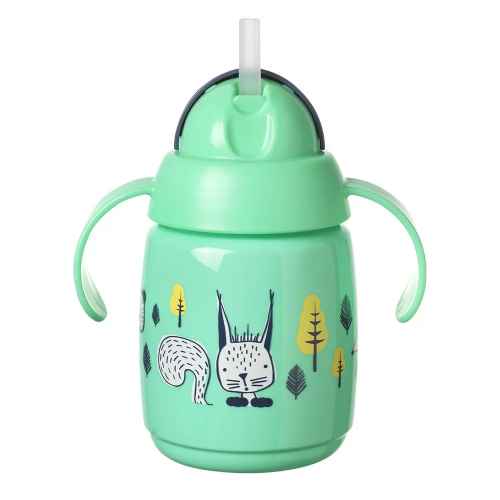 Неразливаща се чаша със сламка Tommee Tippee 300мл, SUPERSTAR зелена
