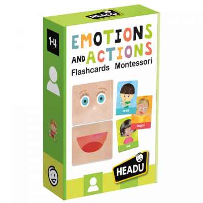 Образователни флаш карти Headu, Montessori, Емоции и действия