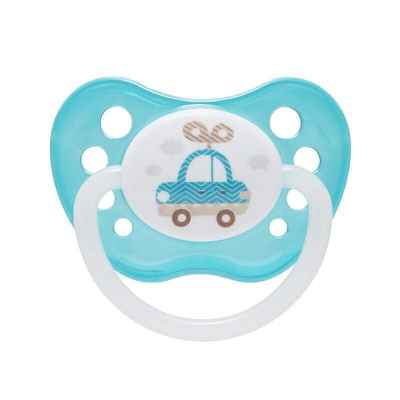 Каучукова анатомична залъгалка Canpol Toys 18м+, синя