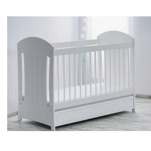 Бебешка кошара с чекмедже Baby Gucio, 60/120 см бяла