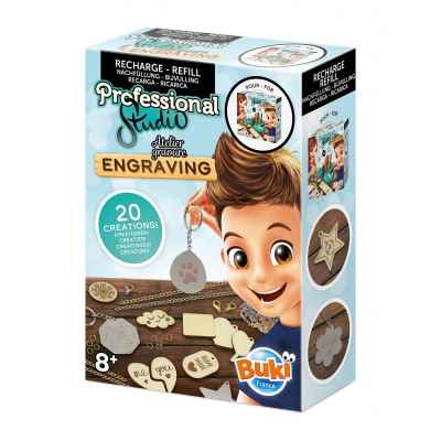 Творчески комплект Buki France, Аксесоари за гравиране, 20 части