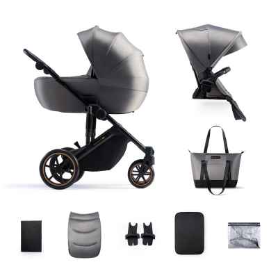 Бебешка комбинирана количка 2в1 Kinderkraft Prime 2, Shadow grey
