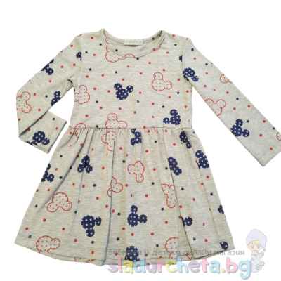 Детска рокля Сали, сива