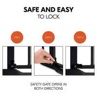 Предпазна преграда за бебе Hauck Clear Step Autoclose 2, Black-2Iwc8.jpeg