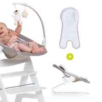 Шезлонг за столче за хранене 2в1 Hauck Alpha+ Bouncer, Deluxe sand-2KYWh.jpeg