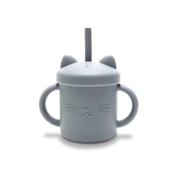 Силиконова чаша с дръжки и сламка Lorelli Natural, Grey-2NZga.jpeg