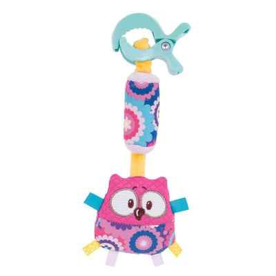 Мека играчка с клипс и камбанен звук Canpol Forest Friends, розова