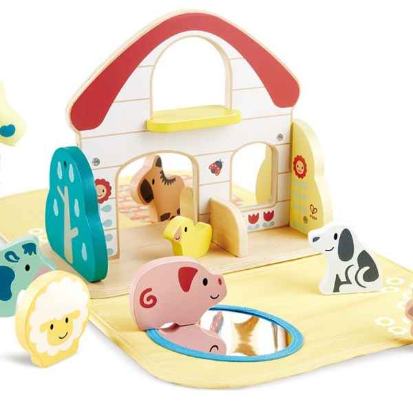 Дървен комплект за игра Hape, Малка ферма, 10 части-2jnRL.jpeg