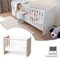 Бебешко легло Lorelli Stars 60x120 см, Бяло+Stone grey-3U5vO.jpeg