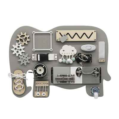 Дървена Монтесори дъска Moni Toys, Elephant