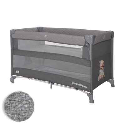 Бебешка кошара Lorelli UP and DOWN, Cool grey bear РАЗПРОДАЖБА