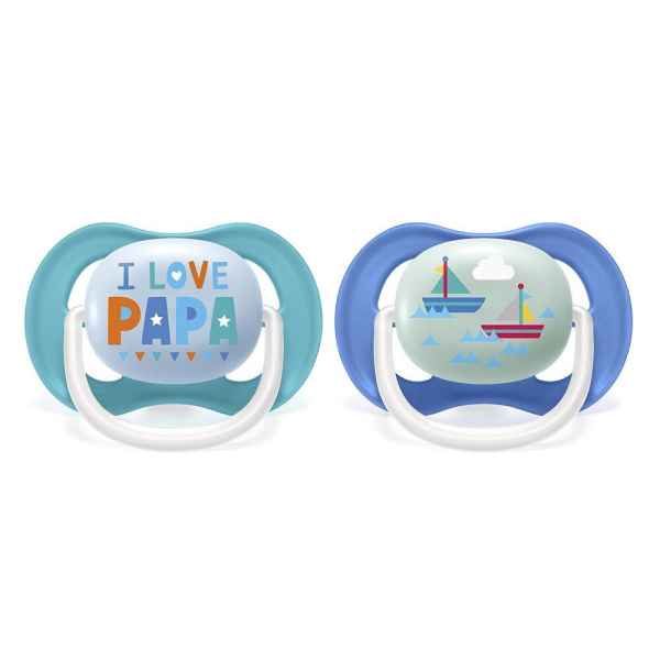 Ортодонтични залъгалки Philips AVENT Ultra Air Happy 6-18м, Надпис и Лодка за стерилизиране, 2 бр.-3XFGy.jpg