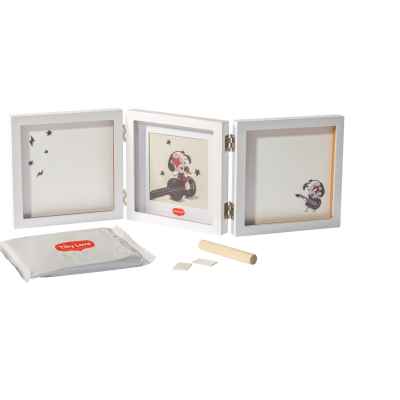 Рамка за два отпечатъка и снимка Tiny Love Tiny Creations, бяла 0м+