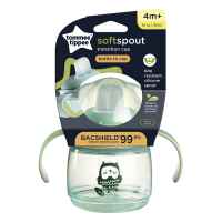 Неразливаща се чаша Tommee Tippee Soft Spout, BACSHIELD, с дръжки, зелена с Бухал, 150 мл, 4м+-3thlq.jpeg