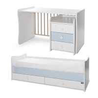 Бебешко легло Lorelli MAXI PLUS NEW 70/160, БЯЛО/BABY BLUE-3BOX-412fF.jpeg