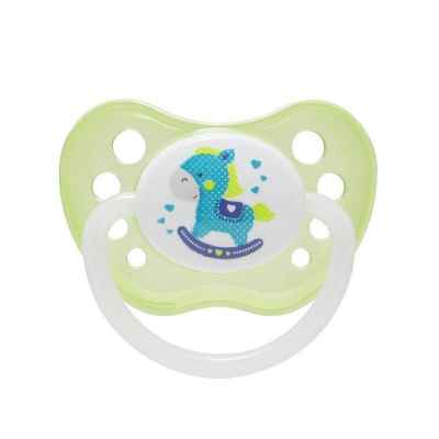 Каучукова анатомична залъгалка Canpol Toys 0-6м, зелена