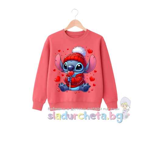 Детска блуза Sevtex, цвят корал