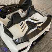 Акумулаторна кола JJ Lamborghini Aventador SVJ 24V, с дрифт функция, двуместна бял металик-4FORL.jpeg