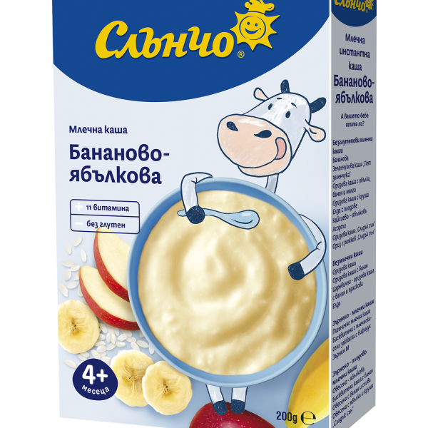 Бананово-ябълкова млечна каша Слънчо, 4м 200 гр.-4Oee4.png