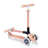 Сгъваема еко тротинетка Globber Junior Foldable Lights Ecologic, Праскова-4eFbf.jpeg