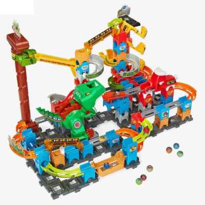 Интерактивна играчка Vtech, Marble Rush, Комплект писта с мраморни топчета, Динозавър
