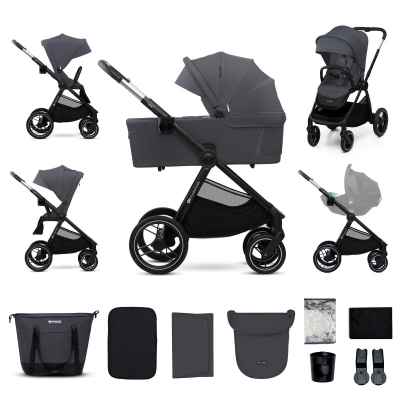 Комбинирана бебешка количка 4в1 KinderKraft Nea 2.0, Deep grey