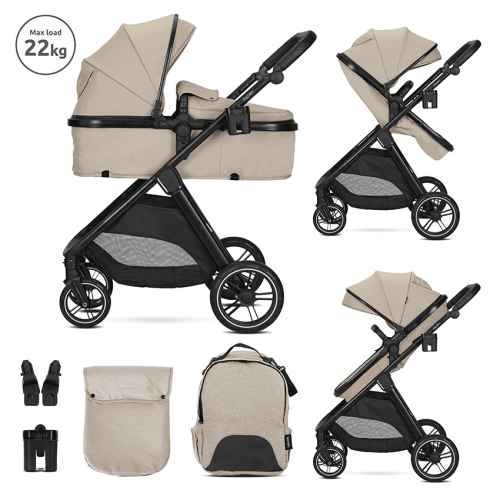Комбинирана бебешка количка 2в1 Lorelli Aspen, Cappuccino