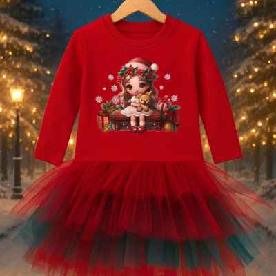 Детска рокля Светли, червена