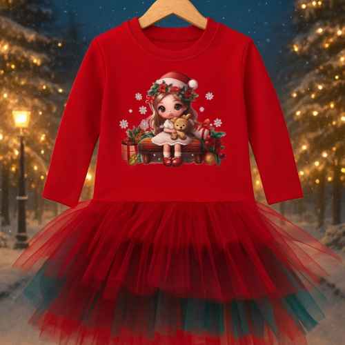 Детска рокля Светли, червена