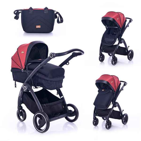 Комбинирана бебешка количка 2в1 Lorelli ADRIA, Black&Red РАЗПРОДАЖБА-56Rgg.jpg