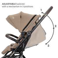 Лятна бебешка количка Lorelli Makaya с ротация 360, Beige-59pAO.jpeg