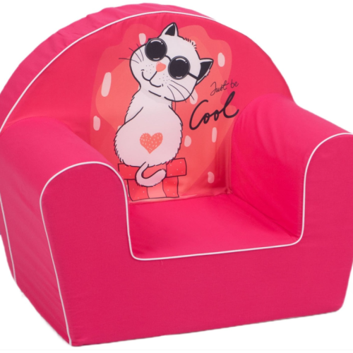 Детски фотьойл Delta Trade Cool cat, циклама
