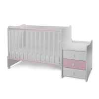 Бебешко легло Lorelli MAXI PLUS NEW 70/160, БЯЛО/ORCHID PINK-3BOX-5RcAN.jpeg