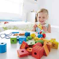 Дървен комплект Hape, Разноцветни кубчета и форми за нанизване, 32 части-5ZeF0.jpeg