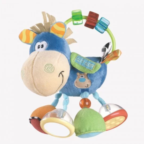 Дрънкалка Playgro кончето Хоп Троп, синя
