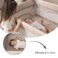 Бебешка кошара 2 нива Lorelli Carina, BEIGE STARS-5cLBO.jpeg