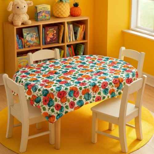 5бр. Хидрофобирана покривка за маса, 120/160 см, Тикви