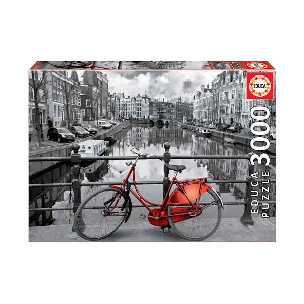 Пъзел Educa, Амстердам в черно и бяло, 3000 части-6CPeM.jpeg
