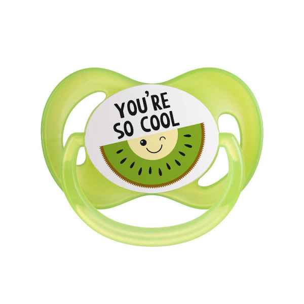 Силиконова залъгалка със симетрична форма Canpol So Cool 6-18м, киви-6DxUg.jpg
