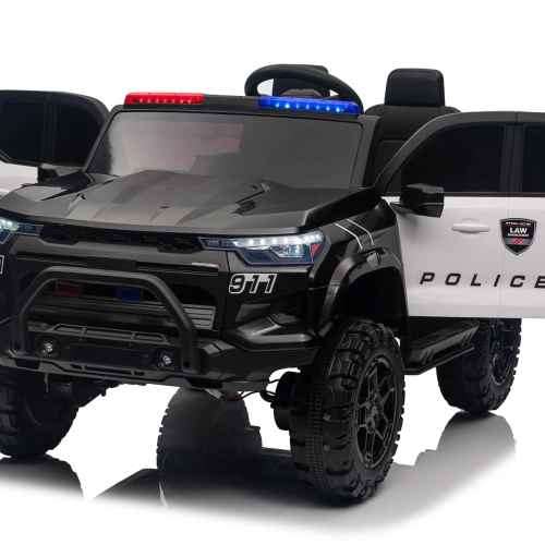 Акумулаторен джип JJ Police 4x4 24V, двуместен черен металик