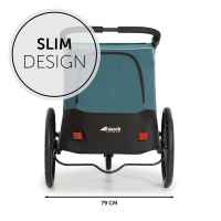 Бебешка лятна количка, триколка Hauck Dryk Duo 2в1, тип ремарке за велосипед, Petrol-6SE9z.jpeg